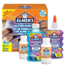 KIT GLITTER SLIME ELMER S 2 FLACONI COLLA BLU-VIOLA 177 ML 2 MAGICAL LIQUID 68 ML