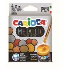CARIOCA TEMPERA  A DITA METALLIC 25ML. 6 COLORI