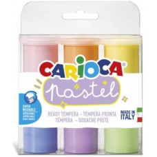 CARIOCA TEMPERA  A DITA PASTEL 25ML 6 COLORI