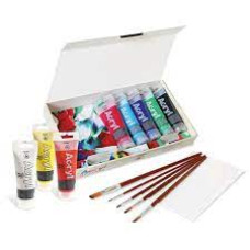 CMP SET COLORE ACRILICO CONF 8 TUBETTI 75 ML E 5 PENNELLI