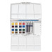 SET ACQUERELLI WINSORNEWTON COTMAN PAINTING PLUS 16 MEZZI GODET E 3 TUBETTI TEMPERE DA 8 ML COLORI ASSORTIT