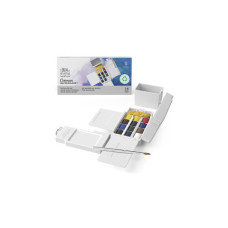 ACQUERELLI WINSORNEWTON COTMAN FIELD BOX - CONF. 12 MEZZI GODET IN COLORI