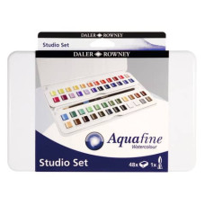 DALER-ROWNEY GRADUATE ACQUERELLI AQUAFINE IN TRAVEL SET 48 MEZZI GODET CON PENNELLO