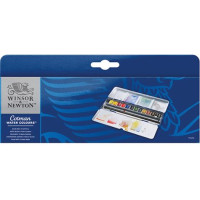 Cotman acquerelli blue box in metallo con 12 mezzi godet