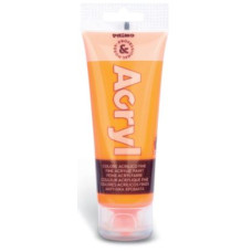 COLORE A TEMPERA ACRILICA IN TUBETTO 75 ML ARANCIONE FLUO