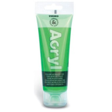 COLORE A TEMPERA ACRILICA IN TUBETTO 75 ML VERDE FLUO