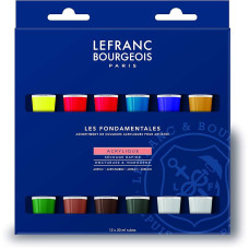 LEFRANC BOURGEOIS ACRILICO FINE ASSORTIMENTO 12 TUBI DA 20ML.