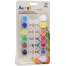 MOROCOLOR COLORI ACRILICI FINI 4,5ML BLISTER 14 COLORI CON PENNELLO