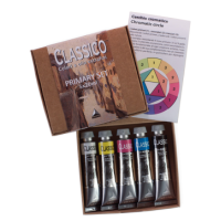 Maimeri set colori olio classico primary set 5 tubetti 20ml colori assortiti