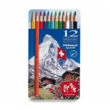 CARAN D'ACHE PASTELLI ACQUARELLABILI SCATOLA IN METALLO CF.12 COLORI