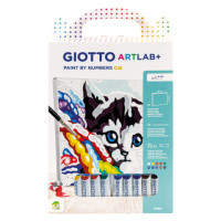Set Giotto Art Lab Paint By Numbers colora con i numeri - gatti