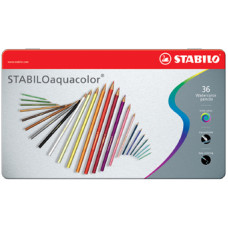 STABILO AQUACOLOR MATITA 36 COLORI SCATOLA IN METALLO