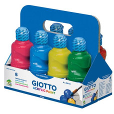 GIOTTO TEMPERA ACRILICA FLACONE DA 250ML 8 COLORI ASSORTITI