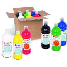 MOROCOLOR TEMPERA LIQUIDA 6 COLORI ASSORTITI BOTTIGLIA 1000ML