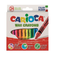 Carioca wax crayons pastelli a cera 24 colori