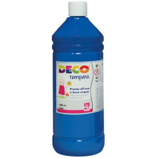 DECO TEMPERA FLACONE 1 LITRO BLU CYANO