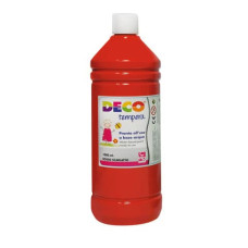 DECO TEMPERA FLACONE 1 LITRO ROSSO SCARLATTO