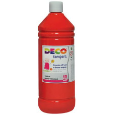 DECO TEMPERA FLACONE 1 LITRO ROSSO VERMIGLIO