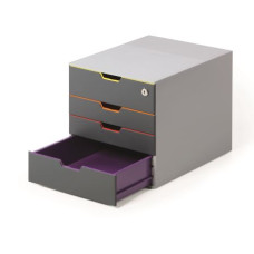DURABLE CASSETTIERA VARICOLOR SAFE 4 CASSETTI CON SERRATURA