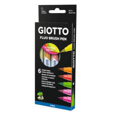 GIOTTO TURBO SOFT BRUSH FLUO ASTUCCIO 6 COLORI