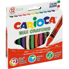 CARIOCA WAX CRAYONS PASTELLI A CERA 12 COLORI