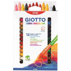 GIOTTO CERA BICOLOR CONFEZIONE DA 12 PASTELLI