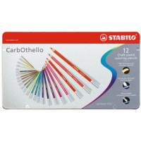 Stabilo carbothello set metallo 12 matite colori assortiti