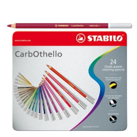 Stabilo carbothello scatola metallo 24 matite colori assortiti