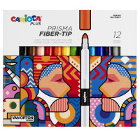 Carioca plus pennarelli prisma fiber-tip conf. 12 colori