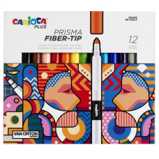 CARIOCA PLUS PENNARELLI PRISMA FIBER-TIP CONF. 12 COLORI