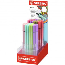 STABILO PEN 68 PENNA IN FIBRA ESPOSITORE 80 PZ. COLORI ASS.