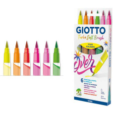 GIOTTO TURBO SOFT BRUSH FLUO ASTUCCIO 6 COLORI