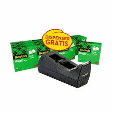 DISPENSER PER NASTRO ADESIVO SCOTCH® MAGIC™ C38 NERO   12 ROTOLI 19 MM X 33 M