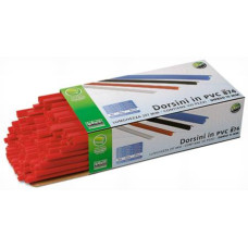 DORSINO PLASTICA DORSO TONDO 4MM CONF.100 PEZZI ROSSO