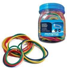 ELASTICI IN BARATTOLO COLORE E FORMATI ASSORTITI CONF. 200 PZ