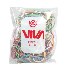 ELASTICI IN BUSTA IN GOMMA COLORE E FORMATI ASSORTITI CONF.100 GR