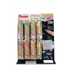 ESPOSITORE 24 PENNARELLI PENTEL MILKY BRUSH COLORI ASSORTITI