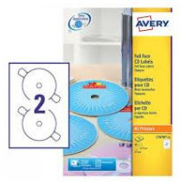 Avery etichette per cd diametro 117mm bianche conf. 50