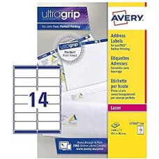AVERY SCATOLA 210 ETICHETTE PER STAMPANTI BIANCHE LASER 99,1X38,1