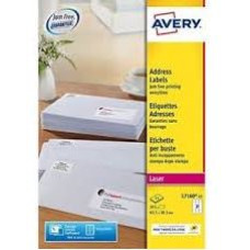 AVERY SCATOLA 360 ETICHETTE PER STAMPANTI BIANCHE LASER 63,5X33,9