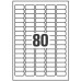 ETICHETTE BIANCHE RIMOVIBILI AVERY LASER/INKJET 80 ET./FOGLIO CONF.25 5 FF