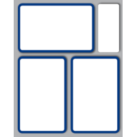 ETICHETTE ADESIVE 83x53 BORDATA CF.10 BUSTE DA 10FF