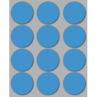 ETICHETTE ADESIVE BLU DIAMETRO 34MM CF.10 BUSTE DA 10 FF.