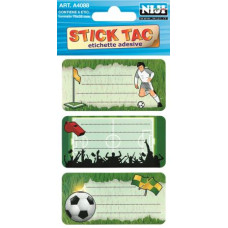NIJI ETICHETTE ADESIVE PER LA SCUOLA CF. 40, PACCO DA 6 BUSTE CON 6 ETICHETTE PER SOGGETTI MASCHILI