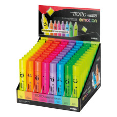 ESPOSITORE 80 EVIDENZIATORI TRATTO VIDEO FLUO EMOTION