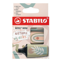 Evidenziatori Stabilo boss® mini naturevibes - conf. 3 colori assortiti