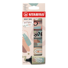 EVIDENZIATORI STABILO BOSS® MINI NATUREVIBES - CONF. 6 COLORI ASSORTITI