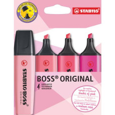 EVIDENZIATORI STABILO BOSS® ORIGINAL 2-5 MM SHADES OF PINK - 4 TONALITà DI ROSA