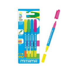 MITAMA TWICE EVIDENZIATORI COLORE FLUO 4 COLORI DOPPIA PUNTA