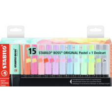 STABILO BOSS PASTEL DESKSET 15 PEZZI COLORI ASSORTITI